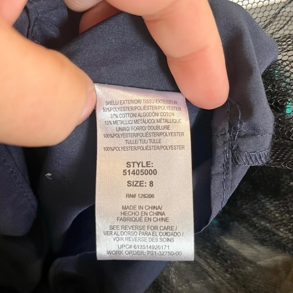 Pippa & Julie Green Metallic Holiday Christmas Party Dress Size 8 - Picture 5 of 9